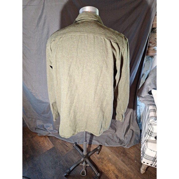 Red Head Shirt Men's XLarge Green Heavy Cotton Long Sleeve Button - Picture 2 of 11